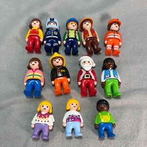 Playmobil 1.2.3 Figure Mixed Lot Multicolor Vintage 1990 Geobra Toddler Toys